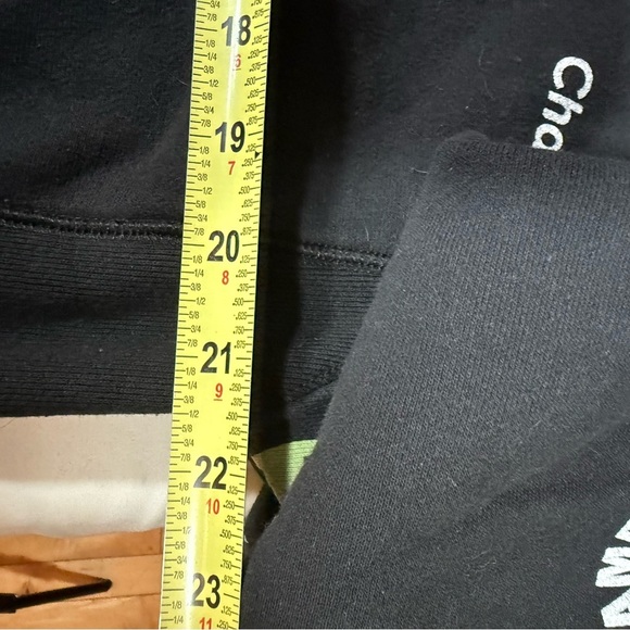 Champion Black Hoodie with White and Yellow Logos - Picture 7 of 12